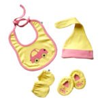 Unisex Car Printed Newborn Baby Gift set pack of 4