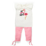Girls Printed 100% Organic Cotton Top & Leggings Set