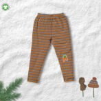 100% Organic Cotton Carrot Embroidered Striped Pant - Image 2