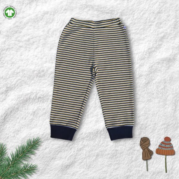 100% Organic Cotton Striped Pant - Yellow & Black - Image 2