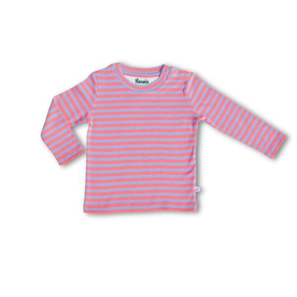 100% Organic Cotton Striped Tee With Coordinating Pant Set - Image 3