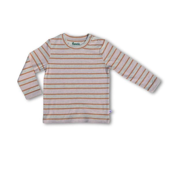 100% Organic Cotton Striped Tee With Coordinating Pant Set - Image 3