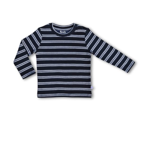 100% Organic Cotton Striped Tee With Coordinating Pant Set - Image 3