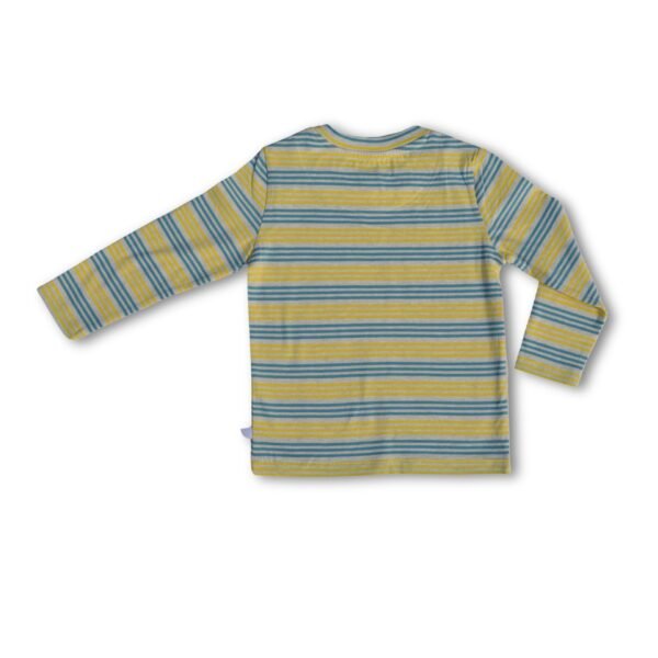 100% Organic Cotton Full Sleeves Round Neck Striped Tee - Image 3