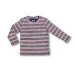 100% Organic Cotton Full Sleeves Round Neck Striped Tee
