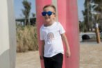 Pranava Unisex Organic Cotton Round Neck Yellow Illustrated Cute Rainbow Baby Printed T-Shirt