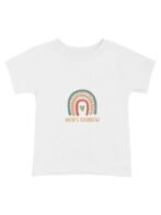 Pranava Unisex Organic Cotton Round Neck Yellow Illustrated Cute Rainbow Baby Printed T-Shirt - Image 2