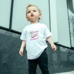 Pranava Unisex Organic Cotton Round Neck Pink Born To Sparkle Unicorn Printed T-Shirt