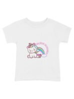 Pranava Unisex Organic Cotton Round Neck Colorful Cute Unicorn Printed T-Shirt - Image 2