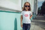 Pranava Unisex Organic Cotton Round Neck Pink And White Bold Illustrative Birthday Party T Shirt -