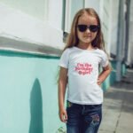Pranava Unisex Organic Cotton Round Neck Pink And White Bold Illustrative Birthday Party T Shirt -