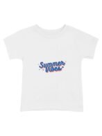 Pranava Unisex Organic Cotton Round Neck Beige Blue Red Vintage Groove Summer Vibes Tshirt - - Image 2