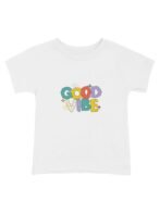 Pranava Unisex Organic Cotton Round Neck Colorful Playful Good Vibe Printed T-Shirt - Image 2