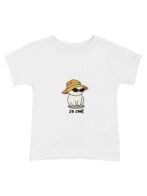 Pranava Unisex Organic Cotton Round Neck Yellow And Black Illustrative Cute Cat Printed T-Shirt - Image 2