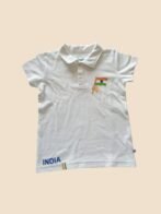 Pranava Tricolor Pride: Vibrant Indian Flag 100% Orgainic Cotton Printed White Polo Neck T-Shirt – Celebrate in Style - Image 5