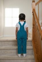 Unisex Organic Cotton Corduroy Tobermery Teal Dungaree - Image 2