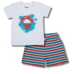 Boys Organic Cotton Single Jersey White Co-Ordinate