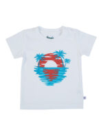 Boys Organic Cotton Single Jersey White Co-Ordinate - Image 2