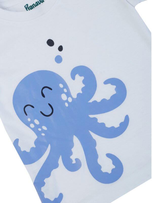 Boys Organic Cotton Single Jersey White Co-Ordinate - Image 7