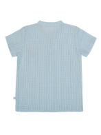 Boys Organic Cotton Seer-Sucker Aqua Checks Co-Ordinate - Image 4