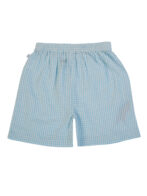 Boys Organic Cotton Seer-Sucker Aqua Checks Co-Ordinate - Image 6