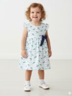 Girls Organic Cotton Muslin Off white Dress