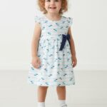 Girls Organic Cotton Muslin Off white Dress