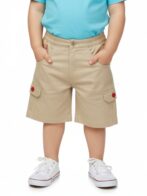 Boys Organic Cotton Twill Beige Shorts