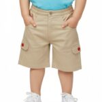 Boys Organic Cotton Twill Beige Shorts