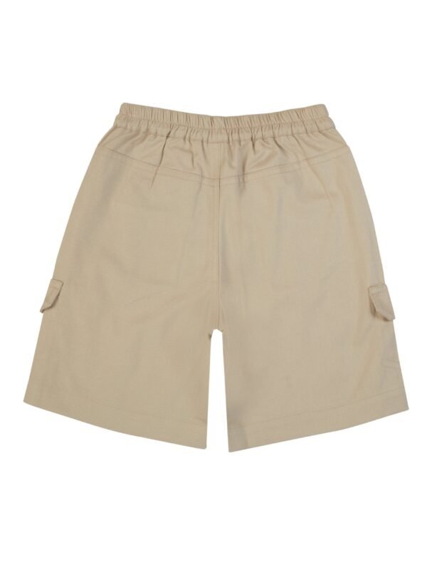 Boys Organic Cotton Twill Beige Shorts - Image 2
