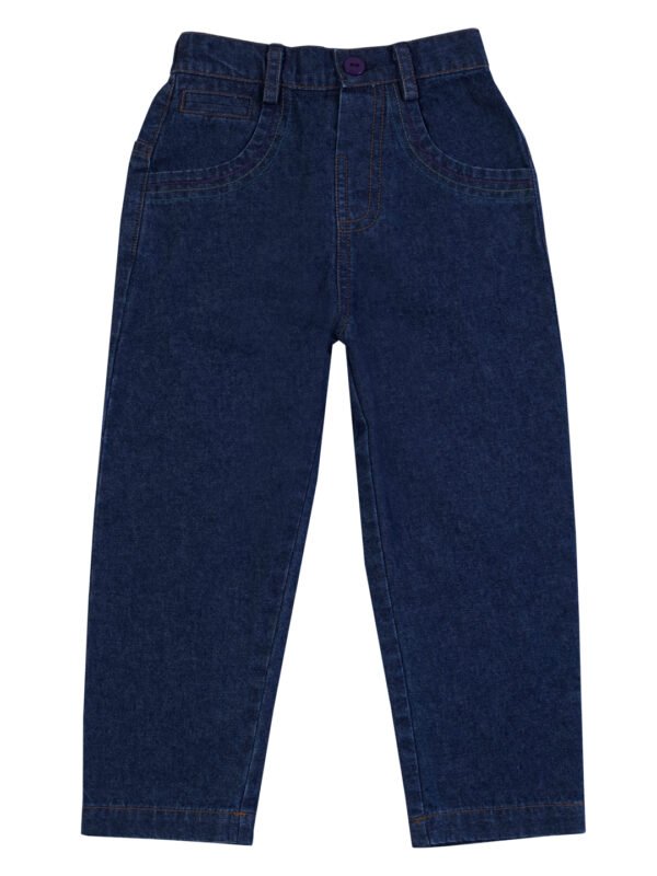 Boys Organic Cotton Denim Blue Jeans - Image 2
