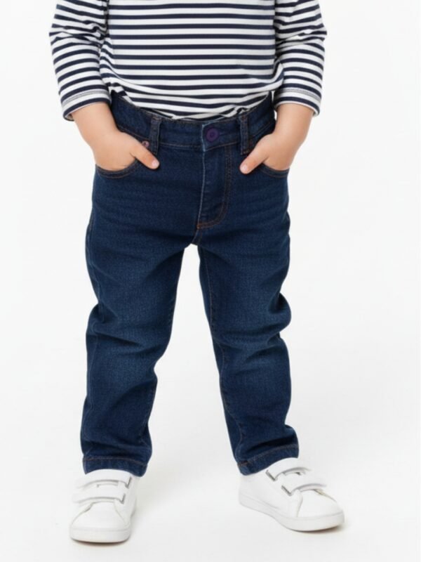 Boys Organic Cotton Denim Blue Jeans - Image 1