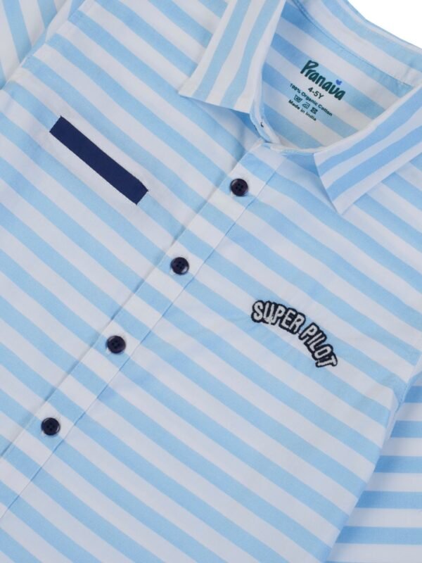 Boys Organic Cotton Poplin White Shirt - Image 3