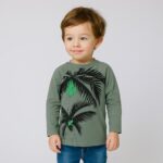 Boys Organic Cotton Single Jersey Lilypad Tshirt