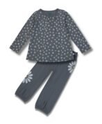 Girls Organic Cotton Single Jersey Grey DTM Co-Ordinate - Image 2