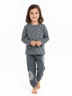 Girls Organic Cotton Single Jersey Grey DTM Co-Ordinate