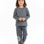 Girls Organic Cotton Single Jersey Grey DTM Co-Ordinate