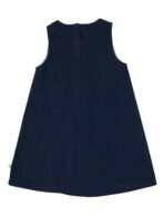 Girls Organic Cotton Corduroy Indigo Dress - Image 3