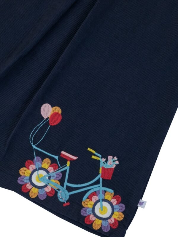 Girls Organic Cotton Corduroy Indigo Dress - Image 4