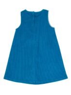 Girls Organic Cotton Corduroy Tobermerry Teal Dress - Image 2