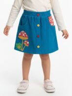 Girls Organic Cotton Corduroy Tobermerry Teal Skirt