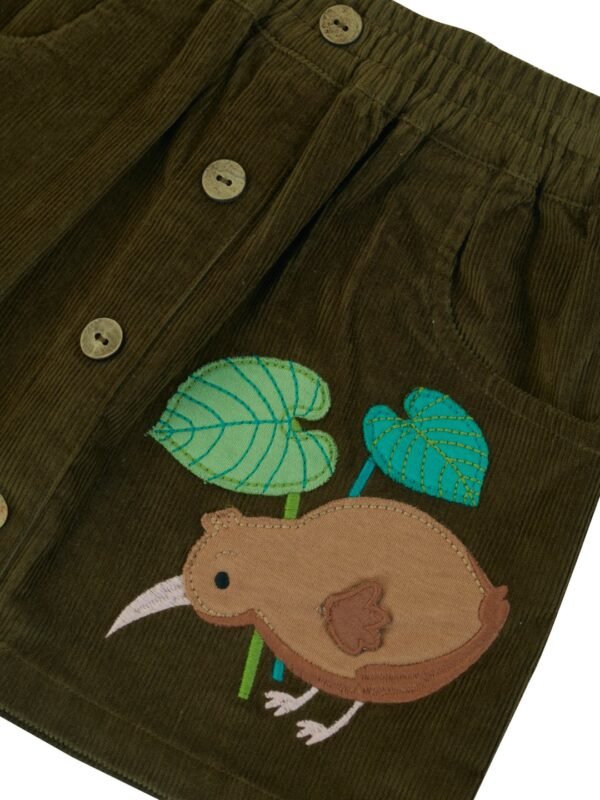 Girls Organic Cotton Corduroy Herb Skirt - Image 3