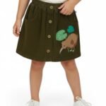 Girls Organic Cotton Corduroy Herb Skirt