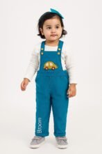 Unisex Organic Cotton Corduroy Tobermery Teal Dungaree