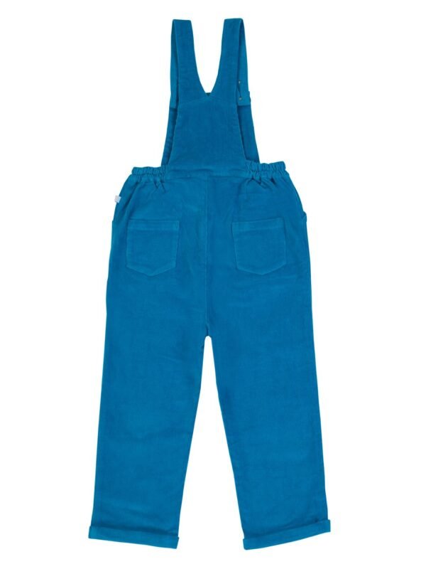 Unisex Organic Cotton Corduroy Tobermery Teal Dungaree - Image 3