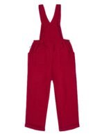Unisex Organic Cotton Corduroy Tango Red Dungaree - Image 2