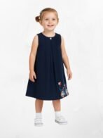 Girls Organic Cotton Corduroy Indigo Dress