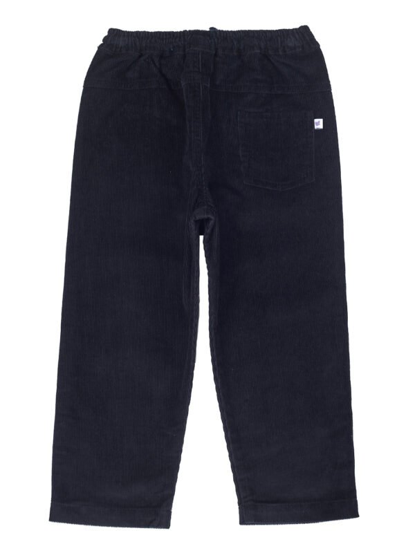Pranava Unisex Organic Cotton Corduroy Full Length Solid Pant - Indigo Blue - Image 6