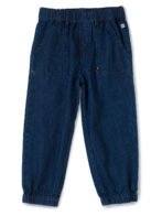 Unisex Organic Cotton Denim Solid Jogger Pant - Blue - Image 2