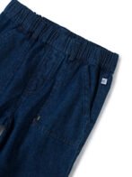 Unisex Organic Cotton Denim Solid Jogger Pant - Blue - Image 4